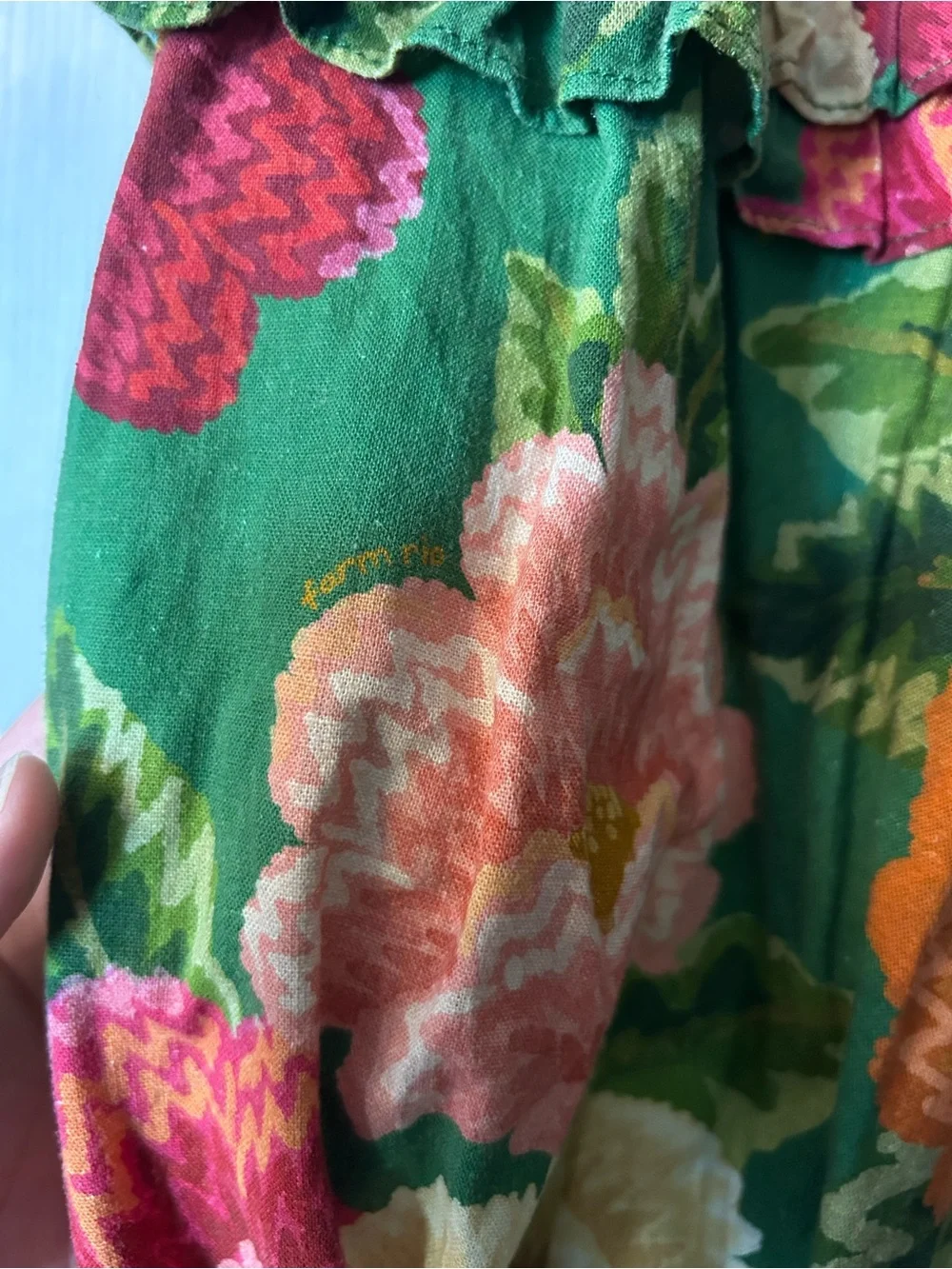 Farm Rio x Anthropologie Floral Puff-Sleeve Wrap Top- Sz XXS
